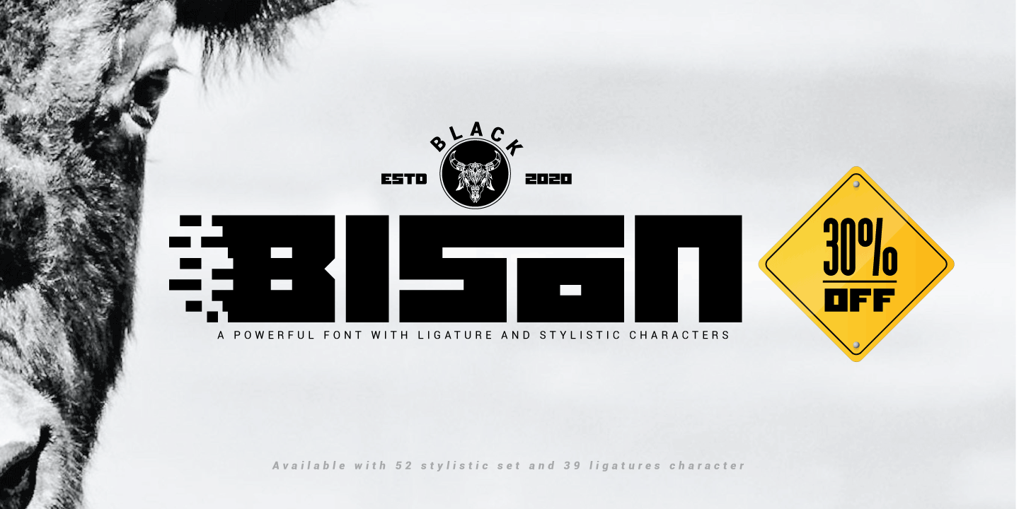 Ejemplo de fuente Black Bison #8